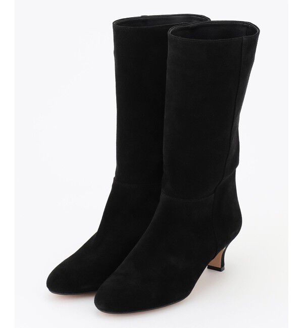 23区「スウェード ヒール ブーツ」|ショートブーツ|