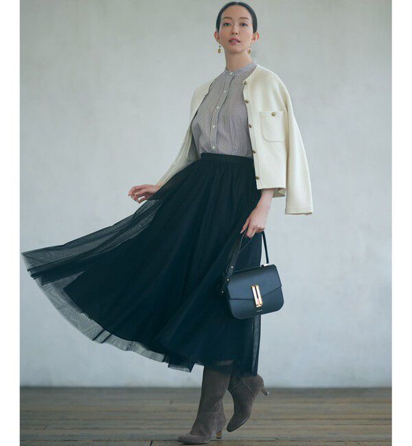 23区「スウェード ヒール ブーツ」|ショートブーツ|