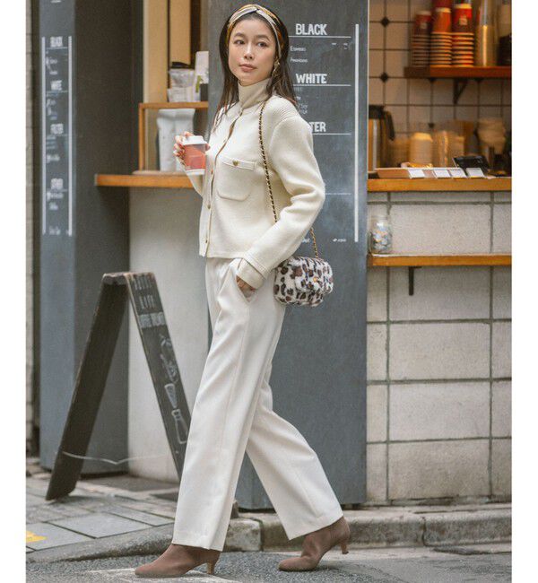 23区「スウェード ヒール ブーツ」|ショートブーツ|