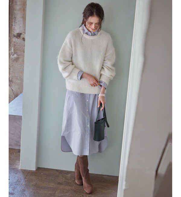 23区「スウェード ヒール ブーツ」|ショートブーツ|