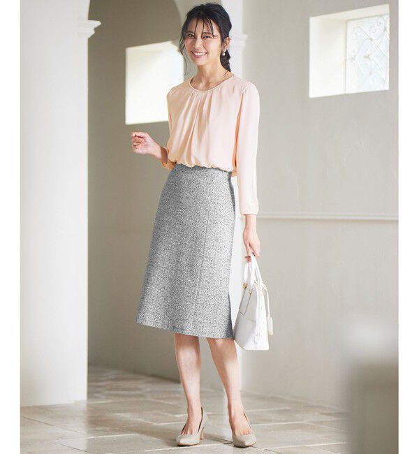 23区「【セットアップ対応】シャインツイードストレッチ スカート」|スカート|