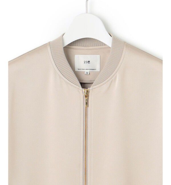 23区「【洗える】ドレープサテン MA-1 ブルゾン」|ブルゾン・スタジャン|