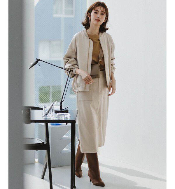 23区「【洗える】ドレープサテン MA-1 ブルゾン」|ブルゾン・スタジャン|