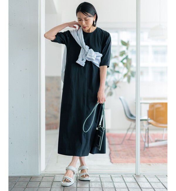 23区「【洗える】ALBINIコーコラン タックスリーブ ワンピース」|ワンピース|