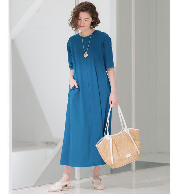 23区「【洗える】ALBINIコーコラン タックスリーブ ワンピース」|ワンピース|