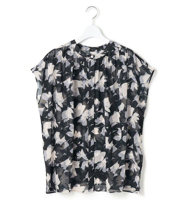 23区「【洗える】Ratti シャドーフラワー プリント ブラウス」|シャツ・ブラウス|