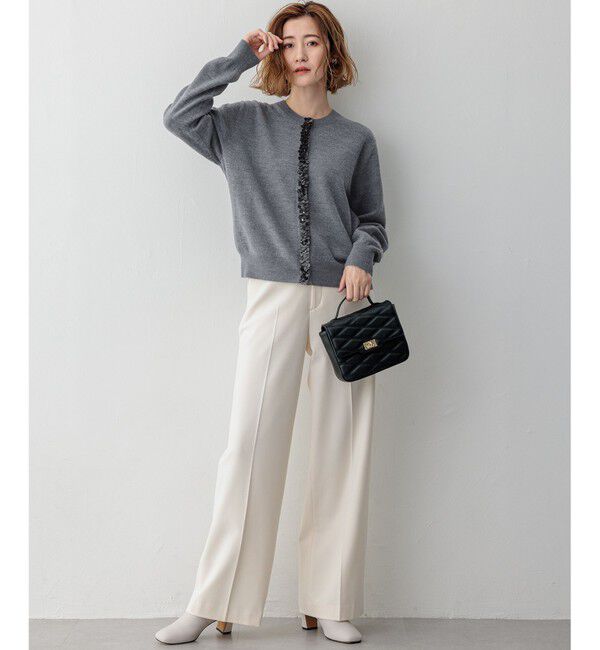 23区「スパンコールニット カーディガン」|カーディガン|