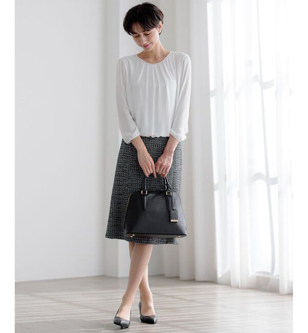 23区「【洗える】シルキーデシン ボールチェーン カットソー」|Tシャツ・カットソー|