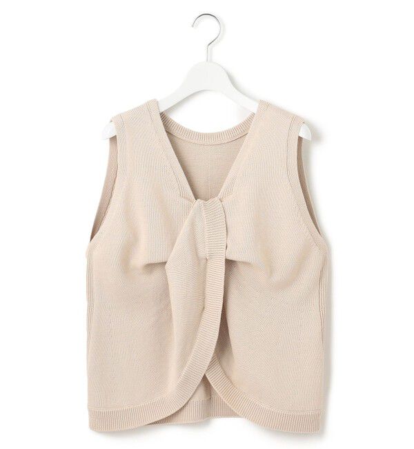 23区「【洗える】ツイストデザイン ノースリーブ ニット」|ニット・セーター|