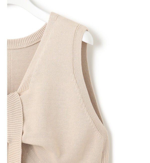 23区「【洗える】ツイストデザイン ノースリーブ ニット」|ニット・セーター|