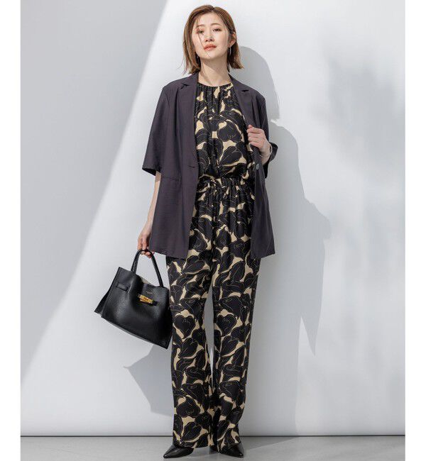 23区「【Oggi6月号掲載/速乾性/接触冷感】シアータンブラー ハーフスリーブ ジャケット」|テーラードジャケット|