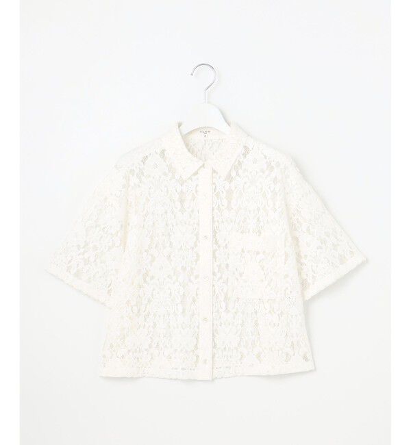 23区「【SLOW/一部店舗限定】好評につき追加生産！モチーフレース シャツ」|シャツ・ブラウス|