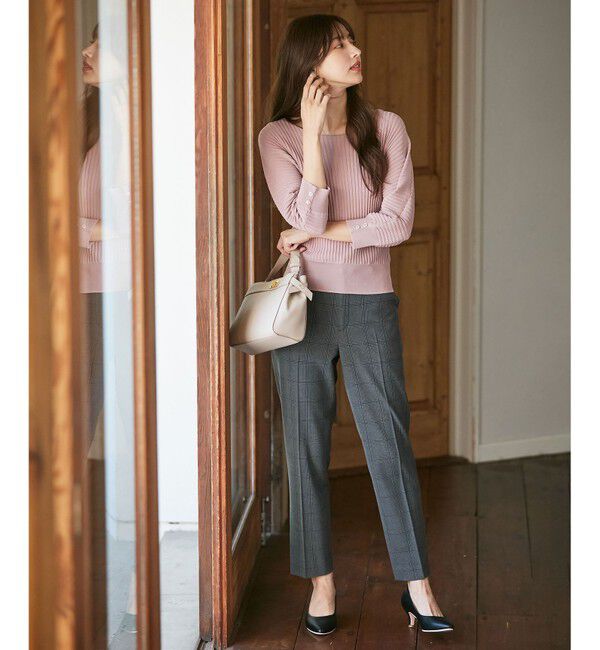 ANY SIS「【蓄熱効果】サーモトロン 2WAYストレッチ テーパードパンツ（チェック柄）」|その他|