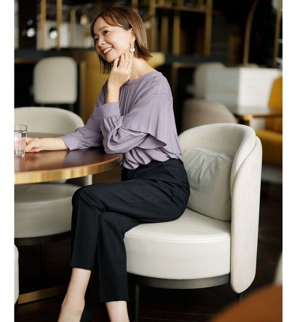 ANY SIS「【蓄熱効果】サーモトロン 2WAYストレッチ テーパードパンツ（チェック柄）」|その他|