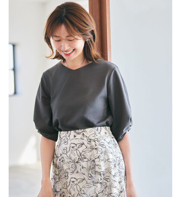 ANY SIS「【接触冷感/UVカット】サカリバタックスリーブ プルオーバー」|Tシャツ・カットソー|スレート