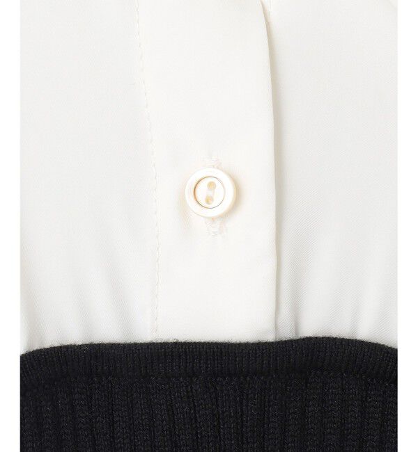 any SiS「【全方位 好印象】シャツコンビリブニット ワンピース」|ワンピース|