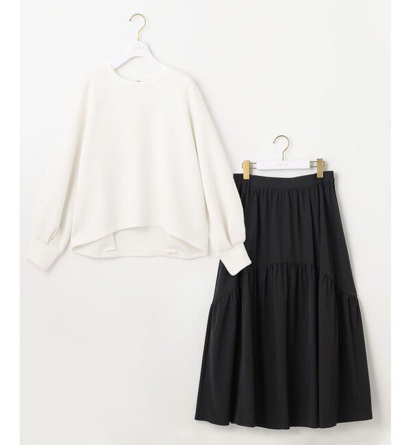 ANY SIS「【洗える・2SET】ダンボール プルオーバー&times;ギャザー スカート」|スーツ|