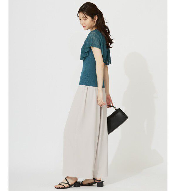 any SiS「【洗える】レーシーフレアスリーブ ニット」|ニット・セーター|