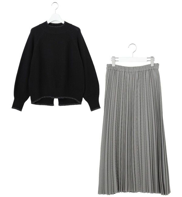 ANY SIS「【2SET】ボリューム ニット&times;プリーツ スカート セット」|スーツ|