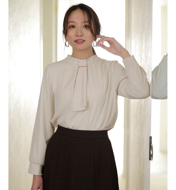 ANY SIS「【4WAY・裏起毛】エニポカ ボウタイ ブラウス」|シャツ・ブラウス|