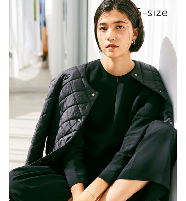 BEIGE,「【S-size】JACOB / キルティングアウター」|ダウン|Black