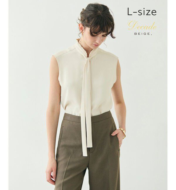 BEIGE,「【洗える・L-size】EVA / ボウタイブラウス」|シャツ・ブラウス|Sheer Orange