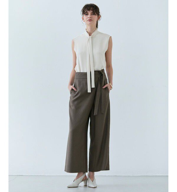 BEIGE,「【洗える・L-size】EVA / ボウタイブラウス」|シャツ・ブラウス|