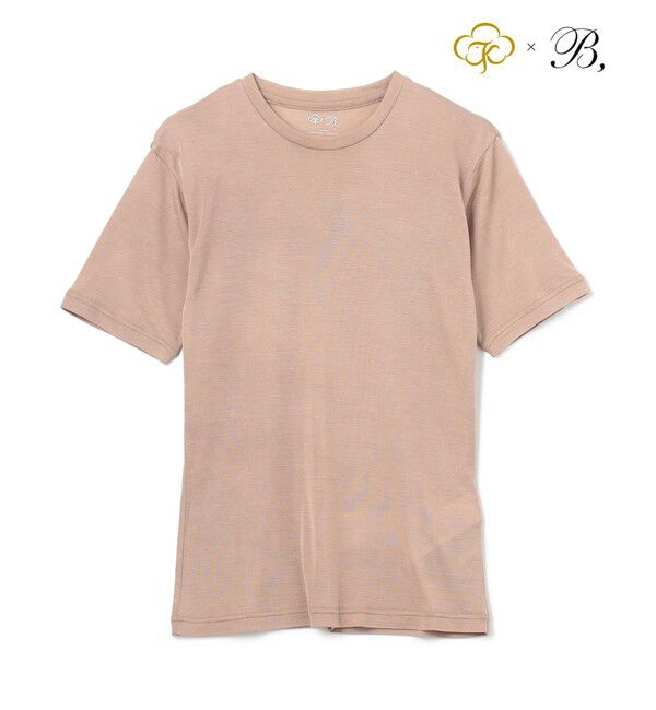 BEIGE,「Washable Silk / Short Sleeve T ショートスリーブ T シャツ」|Tシャツ・カットソー|Taupe