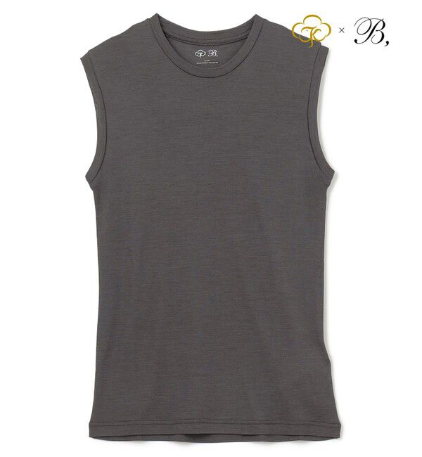 BEIGE,「Washable Silk / Sleeveless T スリーブレスTシャツ」|Tシャツ・カットソー|Charcaol