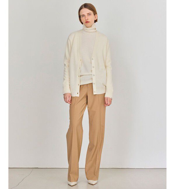 BEIGE,「【WEB限定・洗える】ALSACE / パール釦ウールニットカーディガン」|カーディガン|