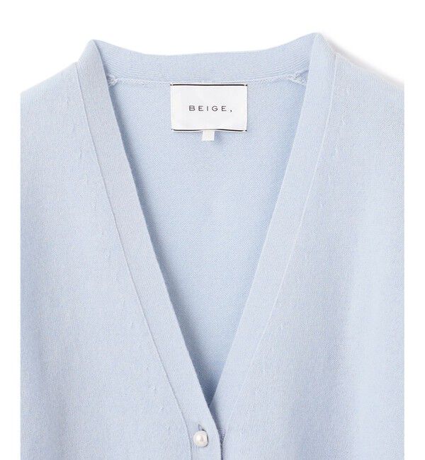 BEIGE,「【WEB限定・洗える】ALSACE / パール釦ウールニットカーディガン」|カーディガン|