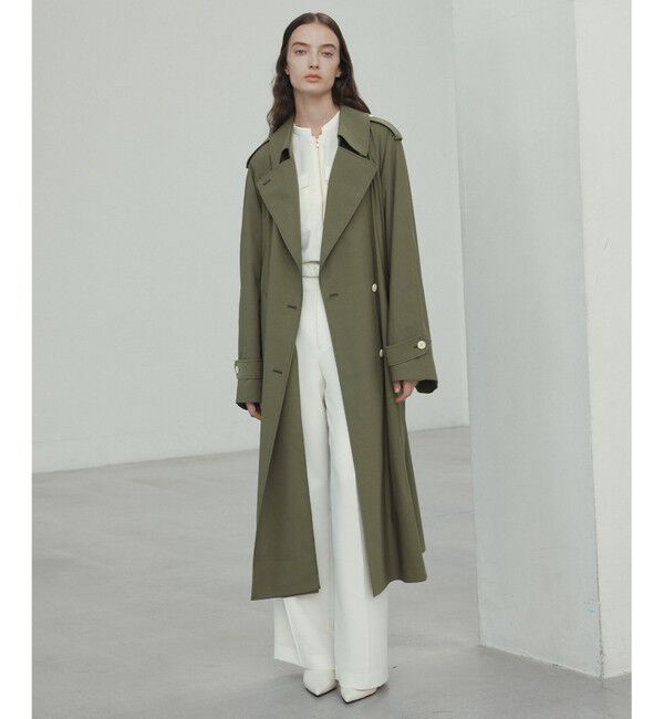 BEIGE,「【洗える】JASMINE / スタンドカラージップブラウス」|シャツ・ブラウス|