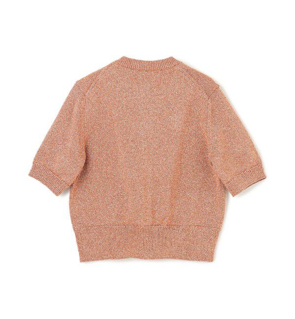 BEIGE,「【洗える】VANDA / ラメ入りクルーネック半袖カーディガン」|カーディガン|