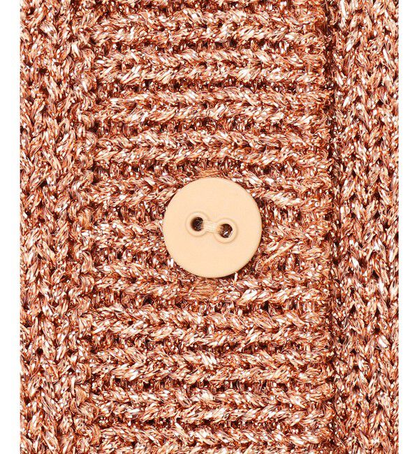 BEIGE,「【洗える】VANDA / ラメ入りクルーネック半袖カーディガン」|カーディガン|