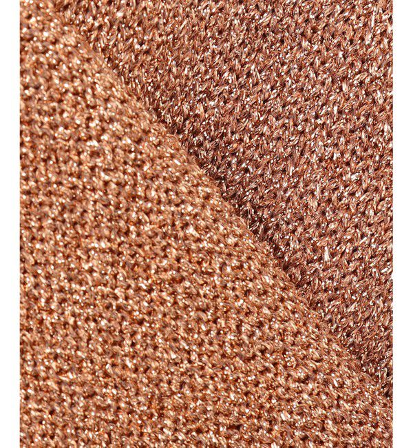 BEIGE,「【洗える】VANDA / ラメ入りクルーネック半袖カーディガン」|カーディガン|