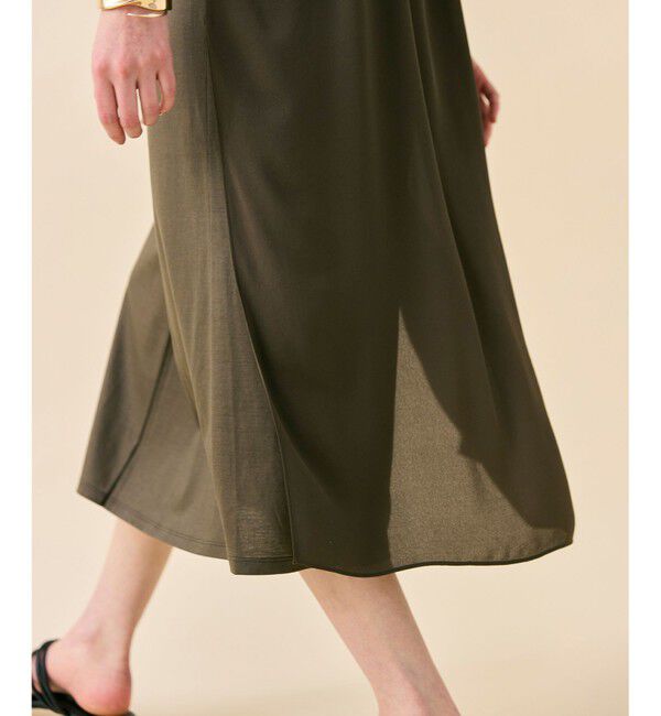 BEIGE,「【WEB限定・洗える】MELISSA / バックシフォンスキッパーロングワンピース」|ワンピース|