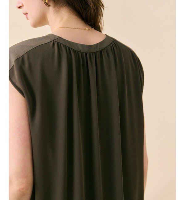 BEIGE,「【WEB限定・洗える】MELISSA / バックシフォンスキッパーロングワンピース」|ワンピース|