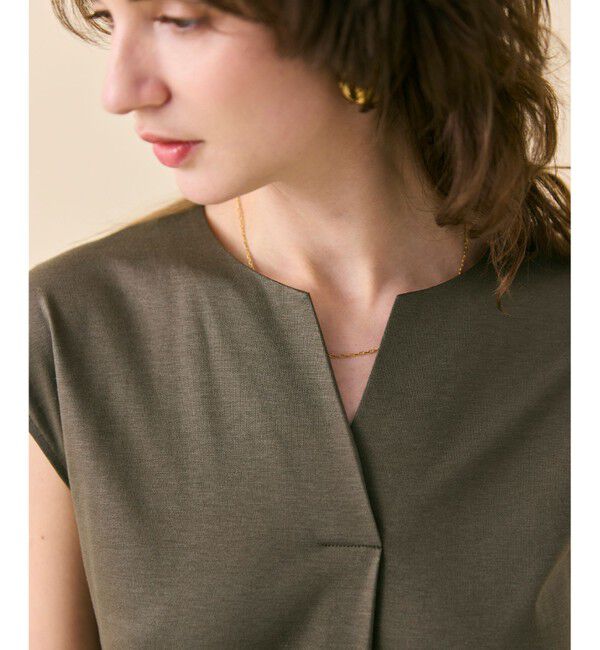 BEIGE,「【WEB限定・洗える】MELISSA / バックシフォンスキッパーロングワンピース」|ワンピース|