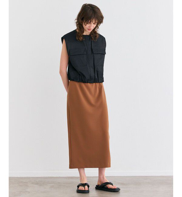 BEIGE,「【洗える】LANTANA / ビックポケットノースリーブブルゾン」|シャツ・ブラウス|