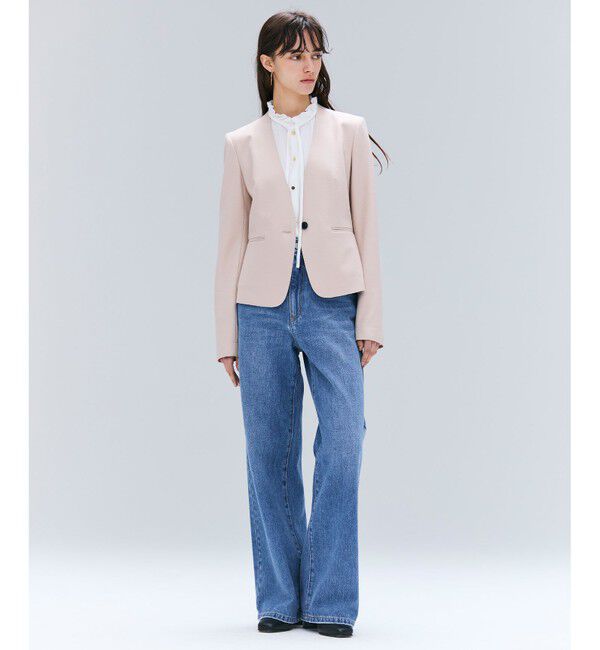 BEIGE,「【洗える】STOW / フリルタイブラウス」|シャツ・ブラウス|