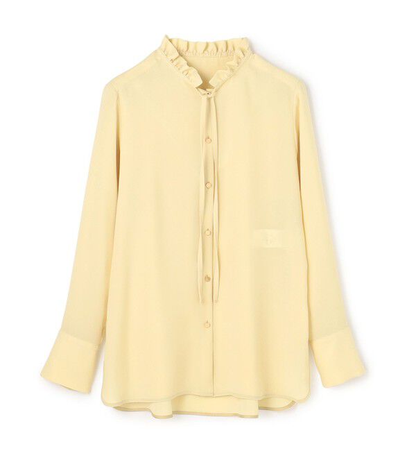 BEIGE,「【洗える】STOW / フリルタイブラウス」|シャツ・ブラウス|