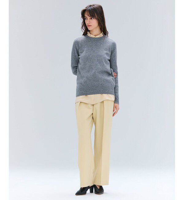 BEIGE,「【洗える】STOW / フリルタイブラウス」|シャツ・ブラウス|