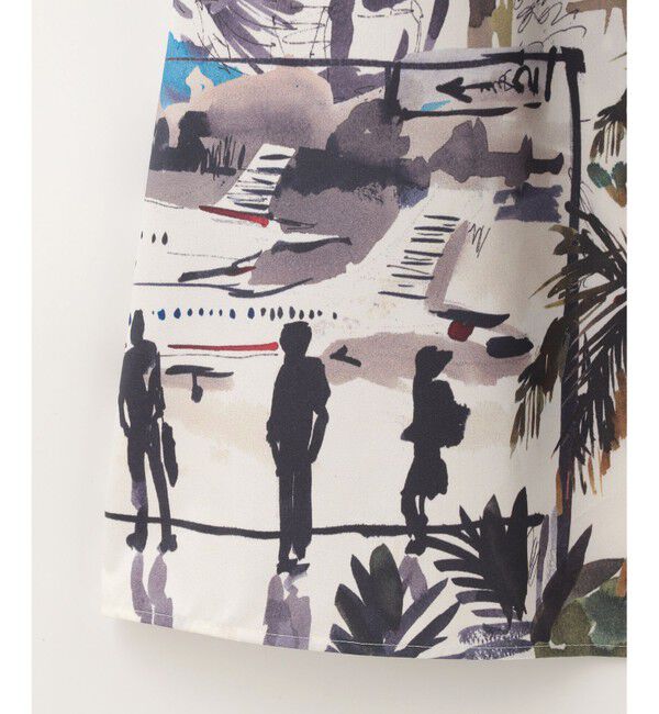  「ペイサージュプリントシャツワンピース」|ワンピース|