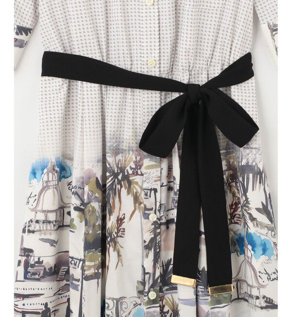  「ペイサージュプリントシャツワンピース」|ワンピース|