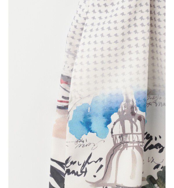  「ペイサージュプリントシャツワンピース」|ワンピース|