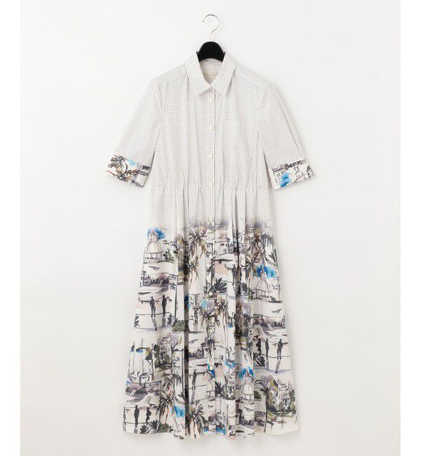  「ペイサージュプリントシャツワンピース」|ワンピース|