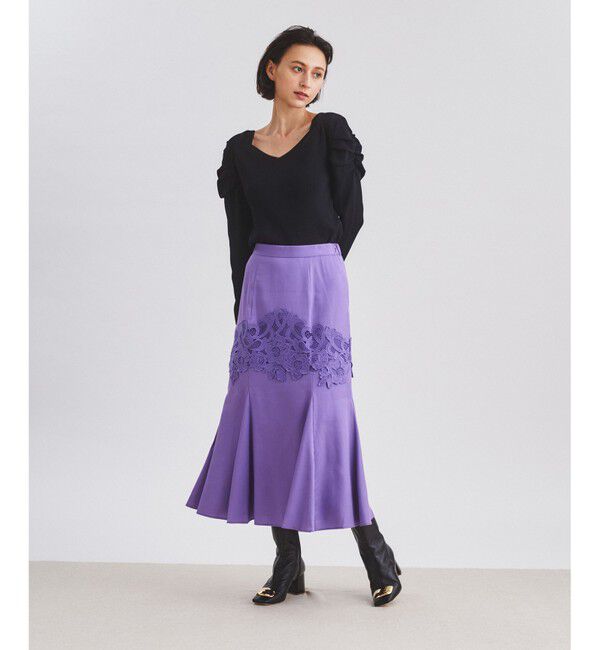 GRACE CONTINENTAL「レース切替マーメイドスカート」|スカート|