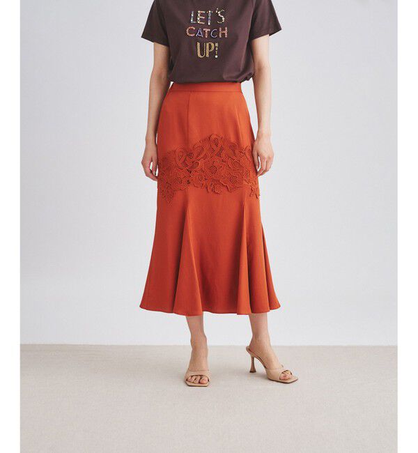 GRACE CONTINENTAL「レース切替マーメイドスカート」|スカート|