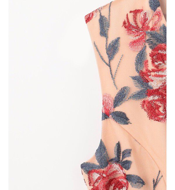 GRACE CONTINENTAL「ローズ刺繍フレアドレス」|ドレス|