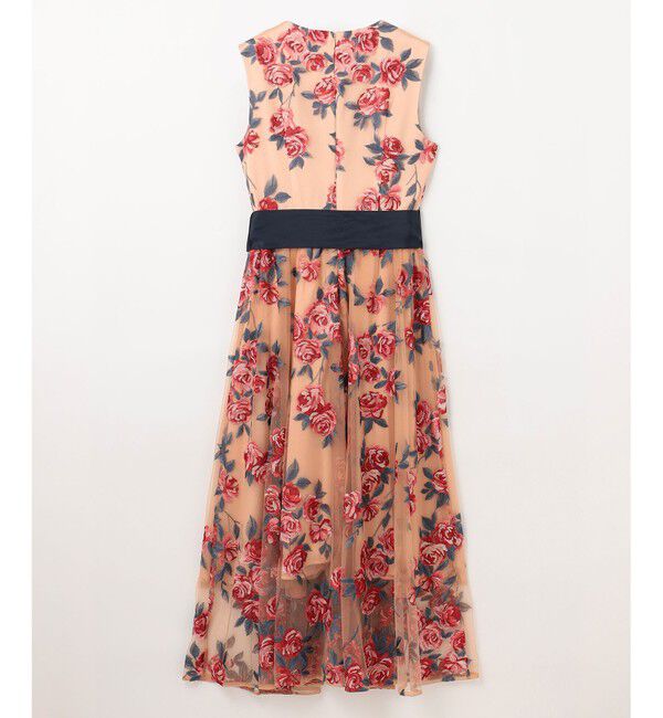 GRACE CONTINENTAL「ローズ刺繍フレアドレス」|ドレス|